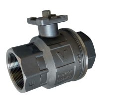 VALPRES Aktüatör Takılabilir İki Parçalı Paslanmaz Çelik Küresel Vana 316 1 1/4 ” Pn64