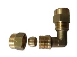 Sarı Pirinç Çift Yüksüklü Dirsek 8” – 8