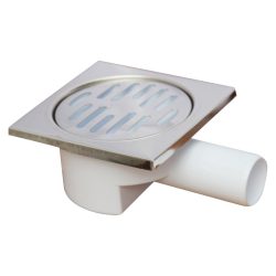 GAMA 10cm X 10cm Melez Yer Süzgeci Yandan Çıkışlı Ø32