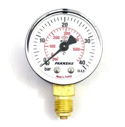 Pakkens Alt Bağlantılı Manometre Ø50 mm 40 Bar