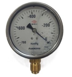 PAKKENS Alt Bağlantılı Gliserinli Manovakummetre Ø63 0/-760 mmHg