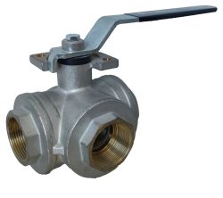 RB COMBI-SFER 3500 T Pirinç 3 Yollu Küresel Vana PN16 1 ”